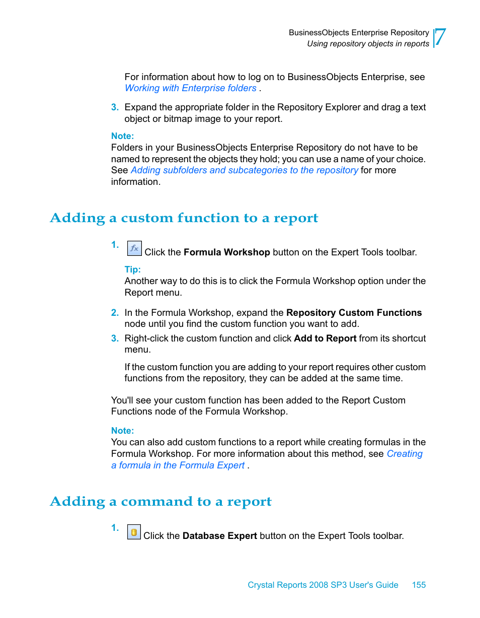 Adding a custom function to a report, Adding a command to a report | HP Intelligent Management Center Standard Software Platform User Manual | Page 155 / 814