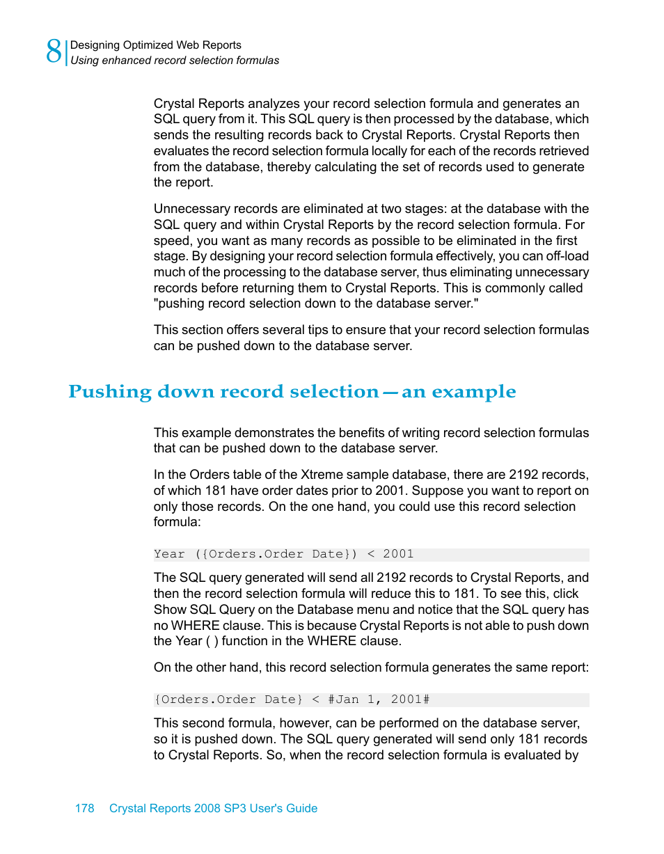 Pushing down record selection—an example | HP Intelligent Management Center Standard Software Platform User Manual | Page 178 / 814