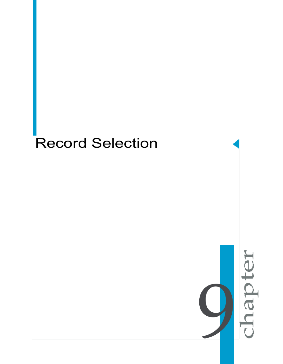 Record selection, Chapter 9, Record | Selection | HP Intelligent Management Center Standard Software Platform User Manual | Page 191 / 814