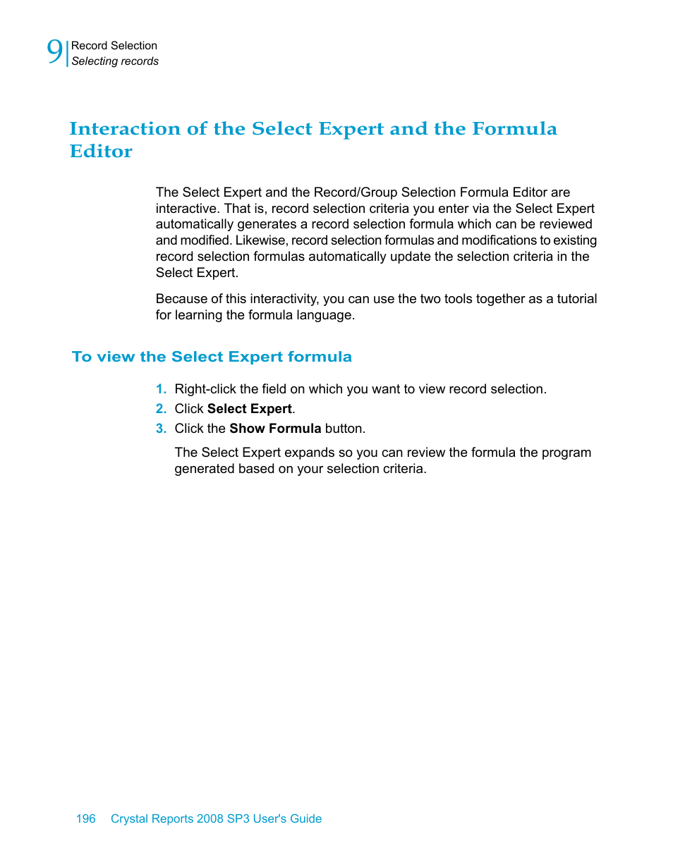 To view the select expert formula | HP Intelligent Management Center Standard Software Platform User Manual | Page 196 / 814