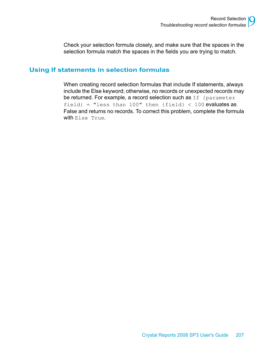 Using if statements in selection formulas | HP Intelligent Management Center Standard Software Platform User Manual | Page 207 / 814