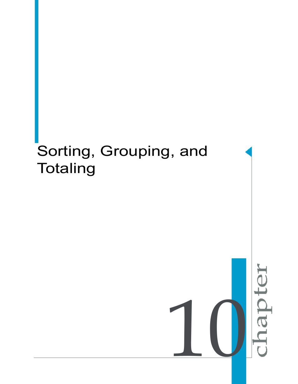 Sorting, grouping, and totaling, Chapter 10 | HP Intelligent Management Center Standard Software Platform User Manual | Page 209 / 814