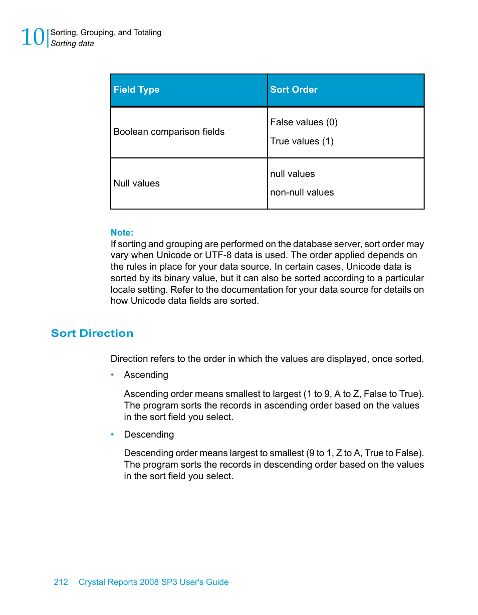 Sort direction | HP Intelligent Management Center Standard Software Platform User Manual | Page 212 / 814