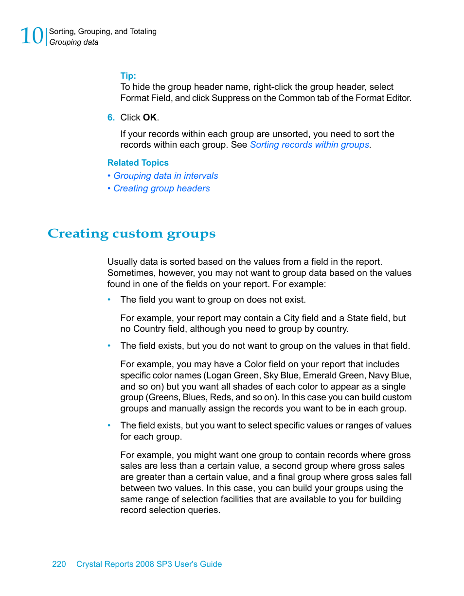 Creating custom groups | HP Intelligent Management Center Standard Software Platform User Manual | Page 220 / 814