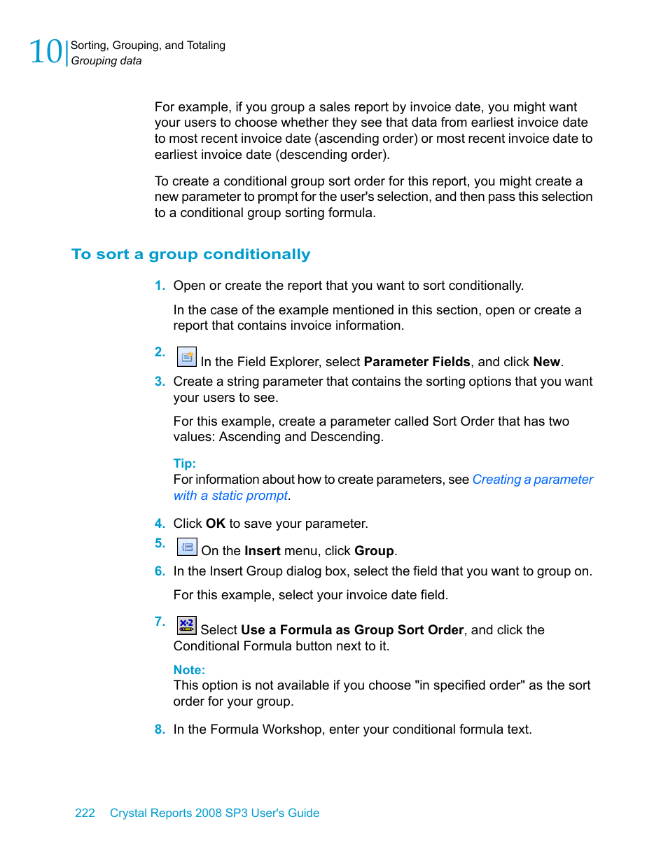 To sort a group conditionally | HP Intelligent Management Center Standard Software Platform User Manual | Page 222 / 814