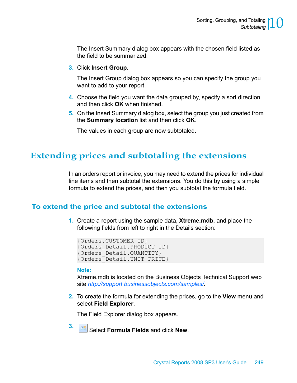 Extending prices and subtotaling the extensions, To extend the price and subtotal the extensions | HP Intelligent Management Center Standard Software Platform User Manual | Page 249 / 814