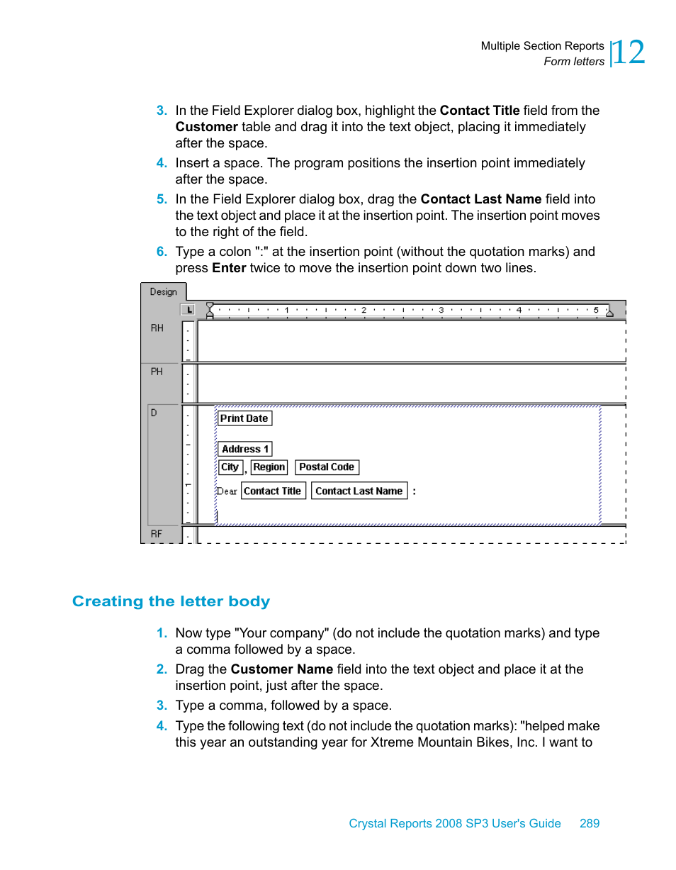 Creating the letter body | HP Intelligent Management Center Standard Software Platform User Manual | Page 289 / 814