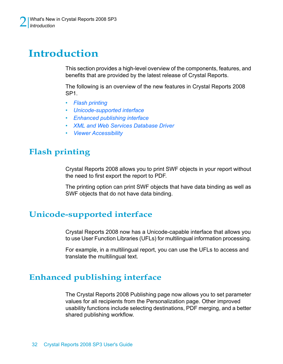 Introduction, Flash printing, Unicode-supported interface | Enhanced publishing interface | HP Intelligent Management Center Standard Software Platform User Manual | Page 32 / 814