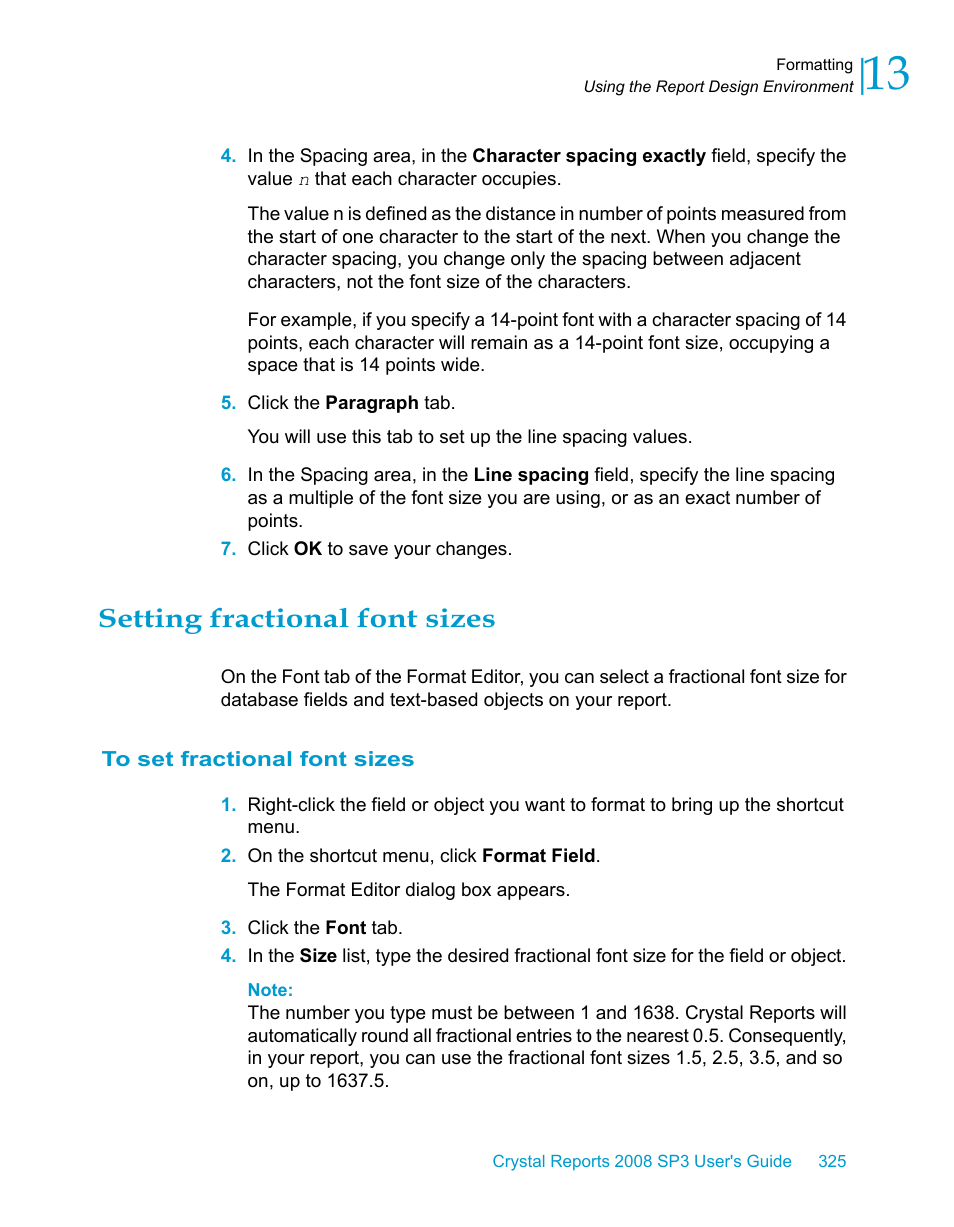 Setting fractional font sizes, To set fractional font sizes | HP Intelligent Management Center Standard Software Platform User Manual | Page 325 / 814