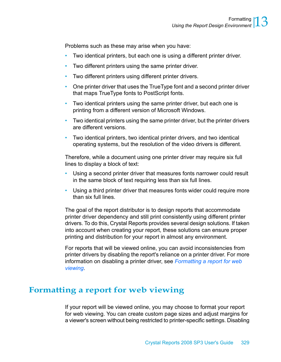 Formatting a report for web viewing | HP Intelligent Management Center Standard Software Platform User Manual | Page 329 / 814