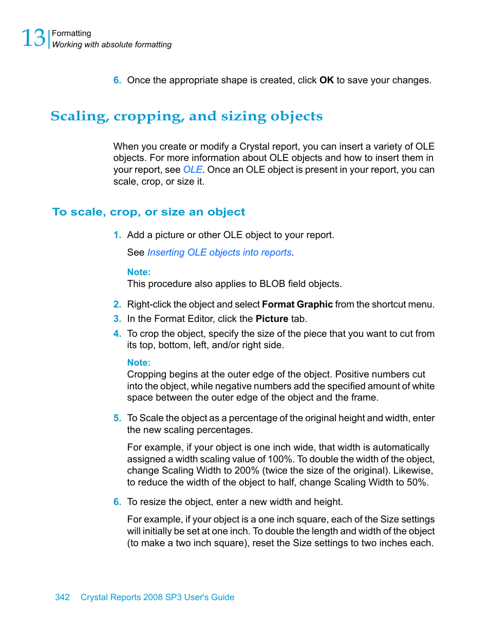 Scaling, cropping, and sizing objects, To scale, crop, or size an object | HP Intelligent Management Center Standard Software Platform User Manual | Page 342 / 814