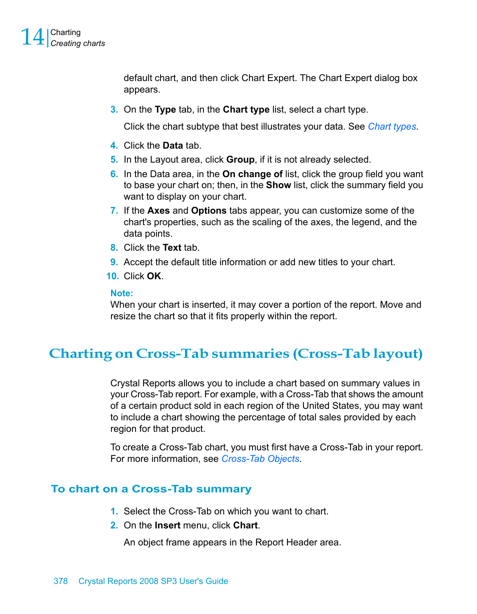 Charting on cross-tab summaries (cross-tab layout), To chart on a cross-tab summary | HP Intelligent Management Center Standard Software Platform User Manual | Page 378 / 814