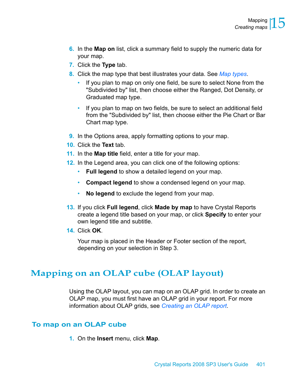 Mapping on an olap cube (olap layout), To map on an olap cube | HP Intelligent Management Center Standard Software Platform User Manual | Page 401 / 814