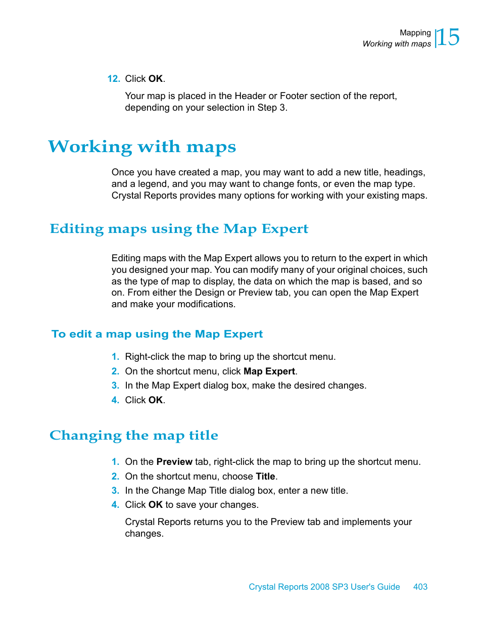 Working with maps, Editing maps using the map expert, To edit a map using the map expert | Changing the map title | HP Intelligent Management Center Standard Software Platform User Manual | Page 403 / 814