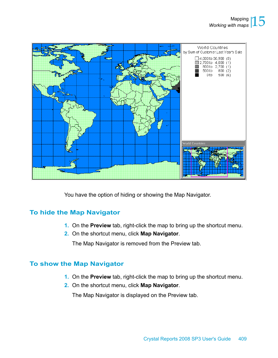 To hide the map navigator, To show the map navigator | HP Intelligent Management Center Standard Software Platform User Manual | Page 409 / 814