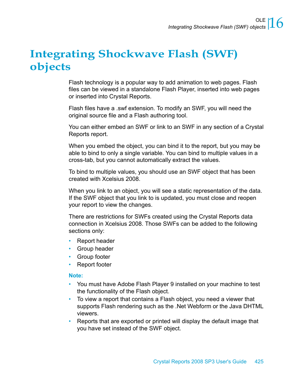 Integrating shockwave flash (swf) objects | HP Intelligent Management Center Standard Software Platform User Manual | Page 425 / 814