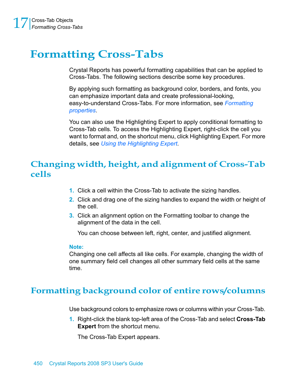 Formatting cross-tabs, Formatting background color of entire rows/columns | HP Intelligent Management Center Standard Software Platform User Manual | Page 450 / 814