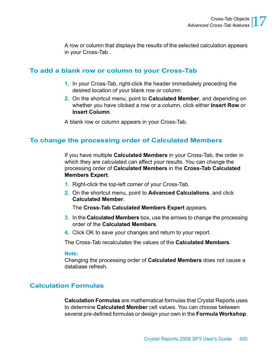 To add a blank row or column to your cross-tab, Calculation formulas | HP Intelligent Management Center Standard Software Platform User Manual | Page 455 / 814