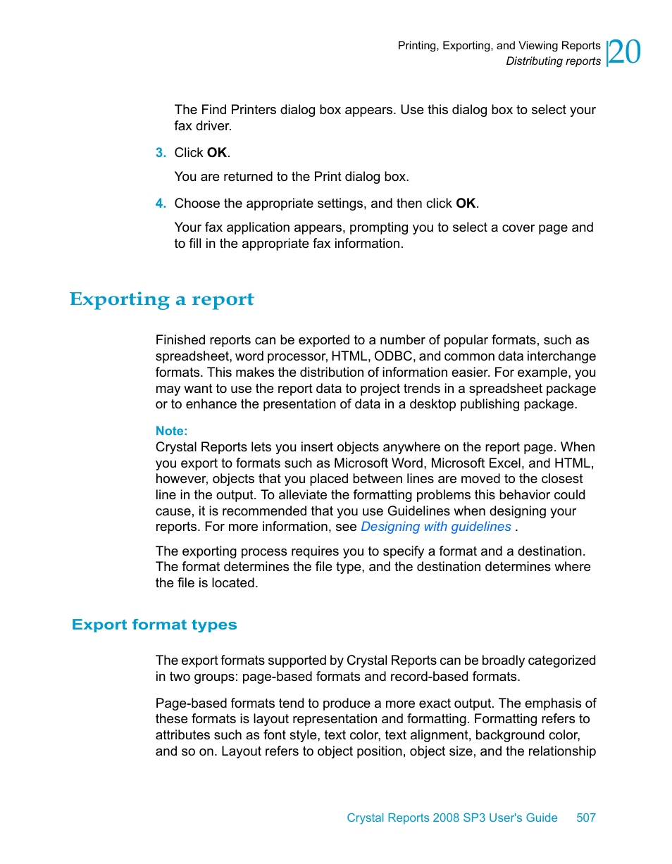 Exporting a report, Export format types | HP Intelligent Management Center Standard Software Platform User Manual | Page 507 / 814