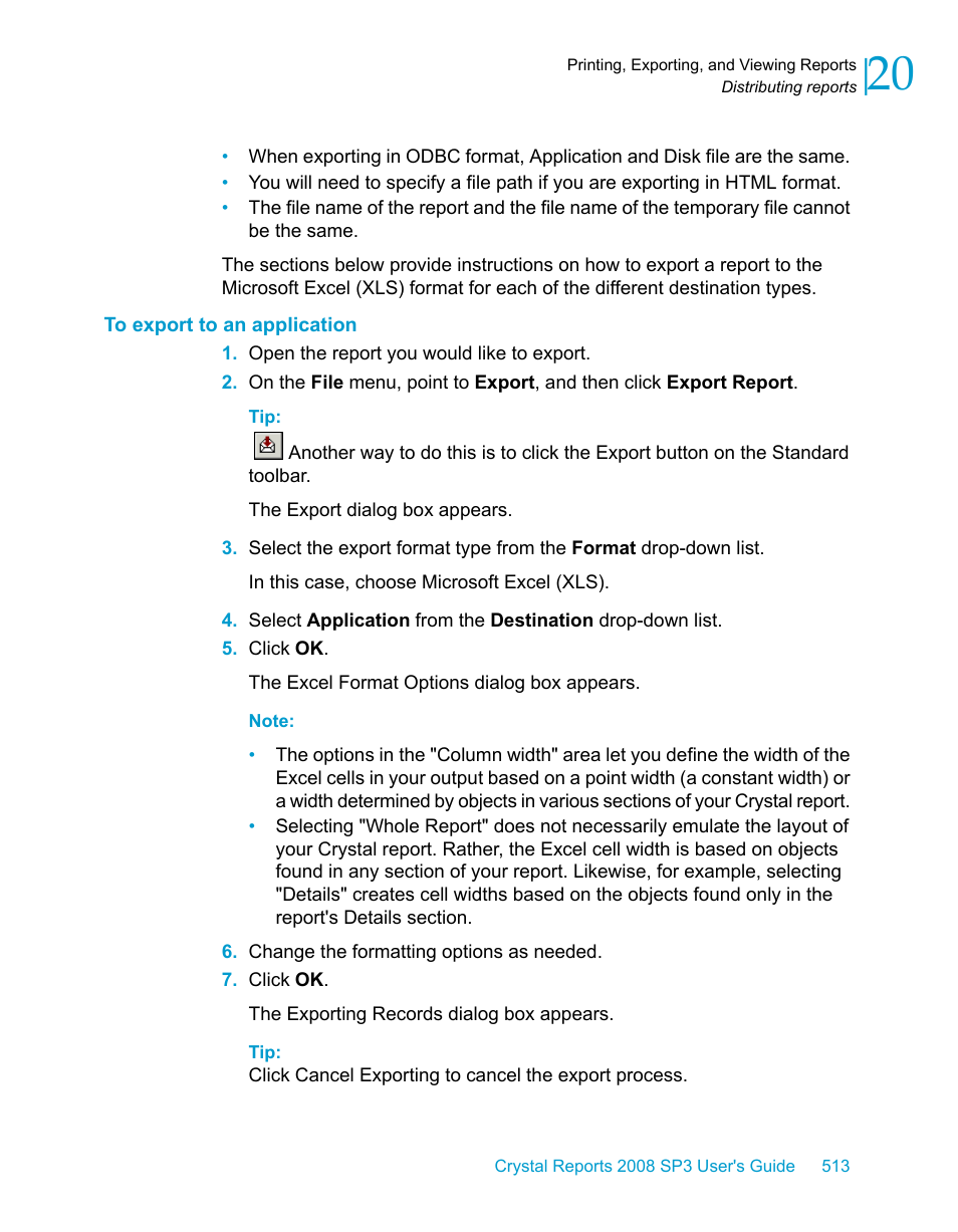 To export to an application | HP Intelligent Management Center Standard Software Platform User Manual | Page 513 / 814