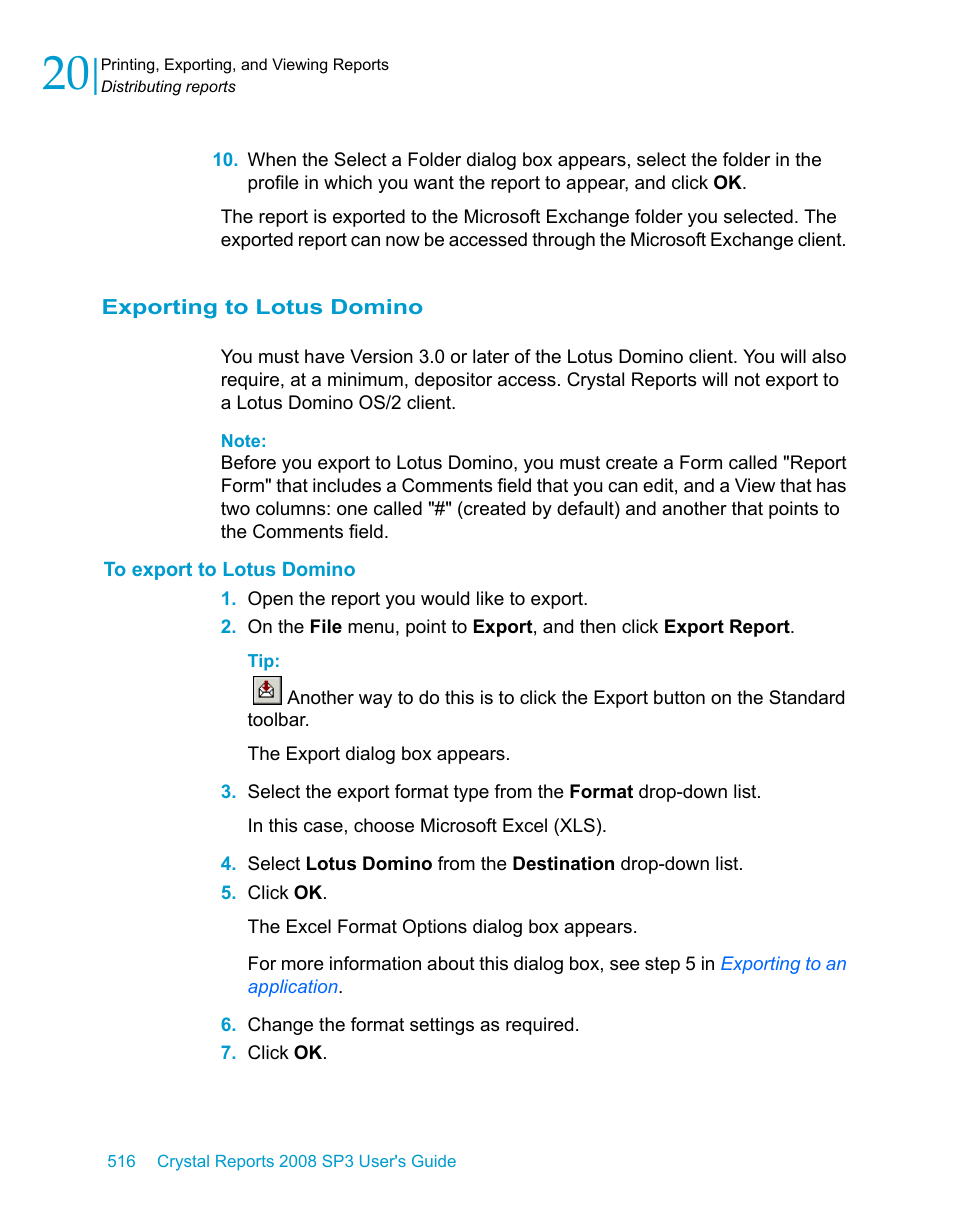 Exporting to lotus domino, To export to lotus domino | HP Intelligent Management Center Standard Software Platform User Manual | Page 516 / 814