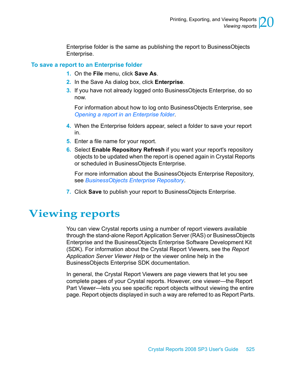 To save a report to an enterprise folder, Viewing reports | HP Intelligent Management Center Standard Software Platform User Manual | Page 525 / 814