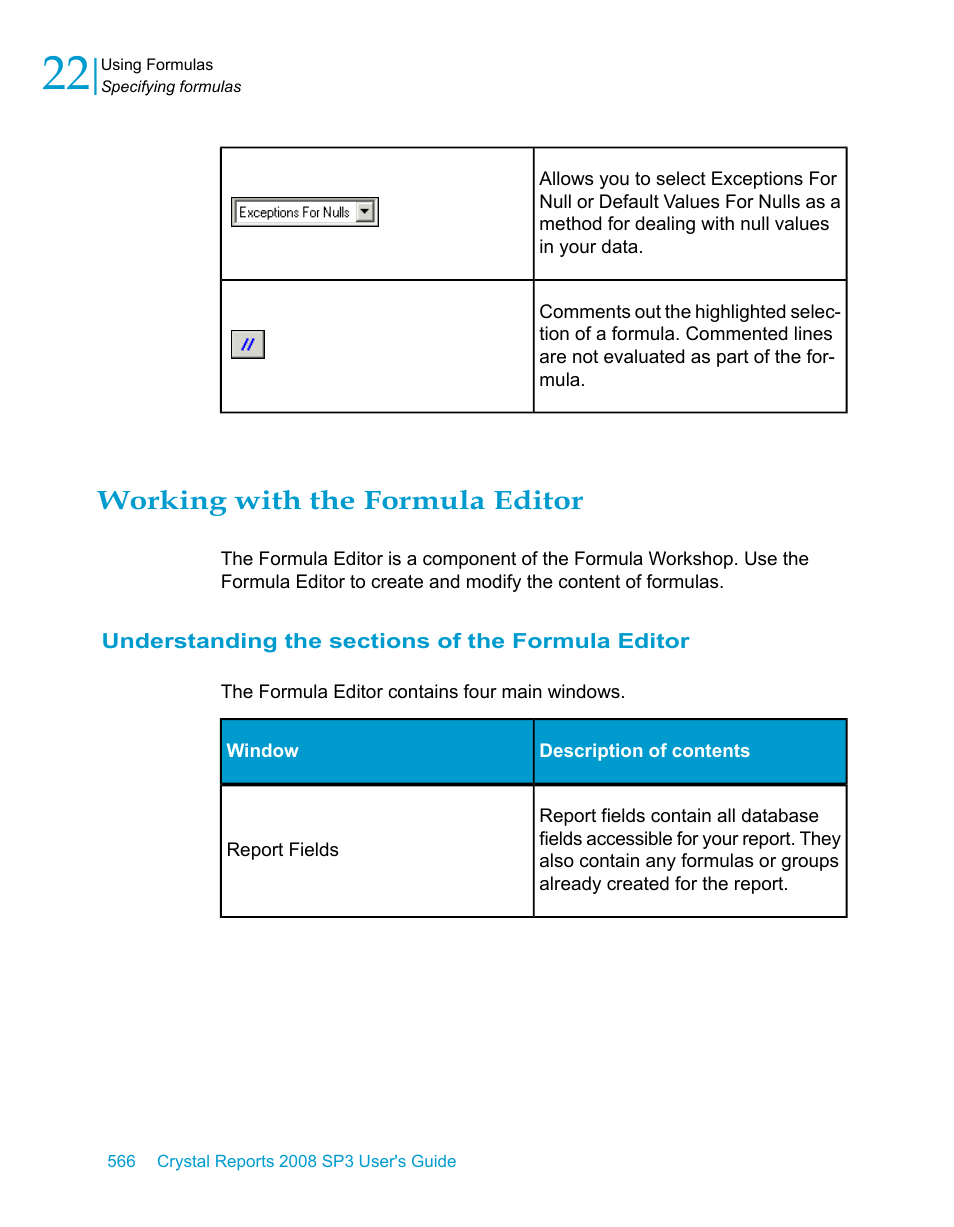 Working with the formula editor, Understanding the sections of the formula editor | HP Intelligent Management Center Standard Software Platform User Manual | Page 566 / 814