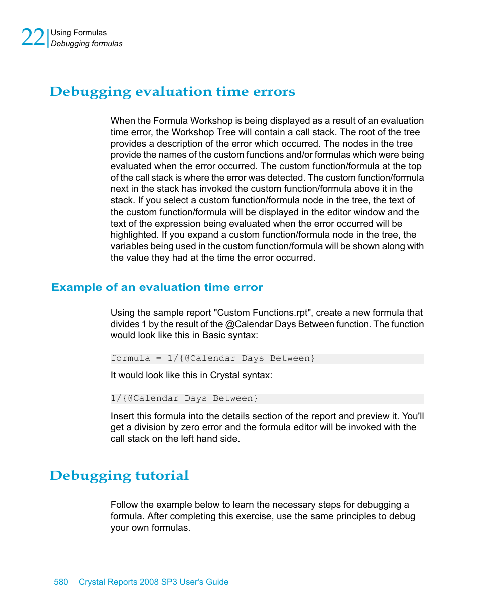 Debugging evaluation time errors, Example of an evaluation time error, Debugging tutorial | HP Intelligent Management Center Standard Software Platform User Manual | Page 580 / 814