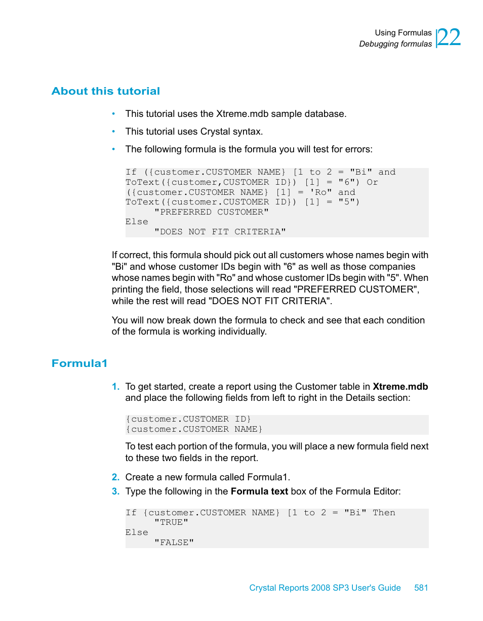 About this tutorial, Formula1 | HP Intelligent Management Center Standard Software Platform User Manual | Page 581 / 814