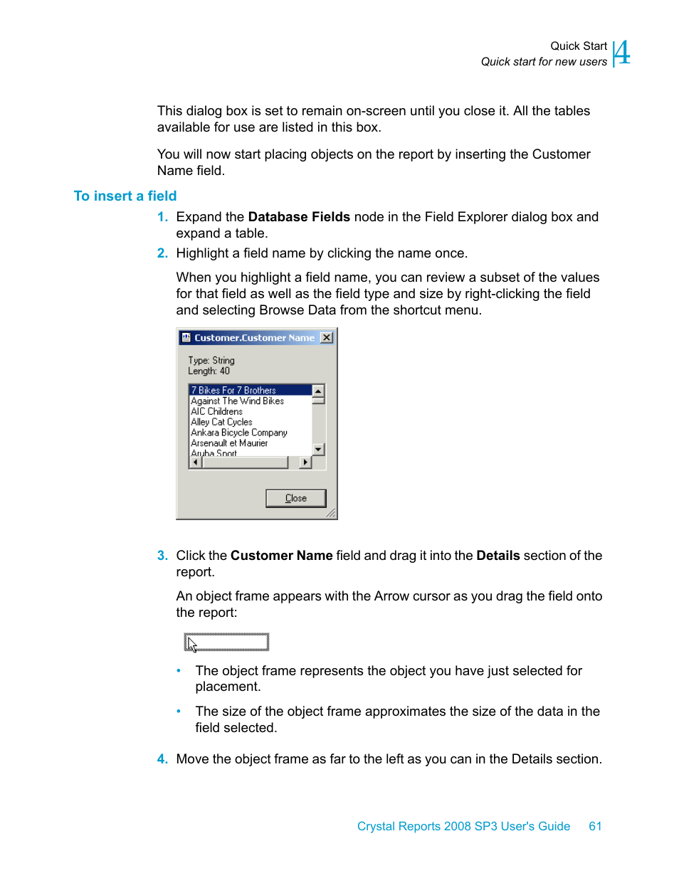 To insert a field | HP Intelligent Management Center Standard Software Platform User Manual | Page 61 / 814