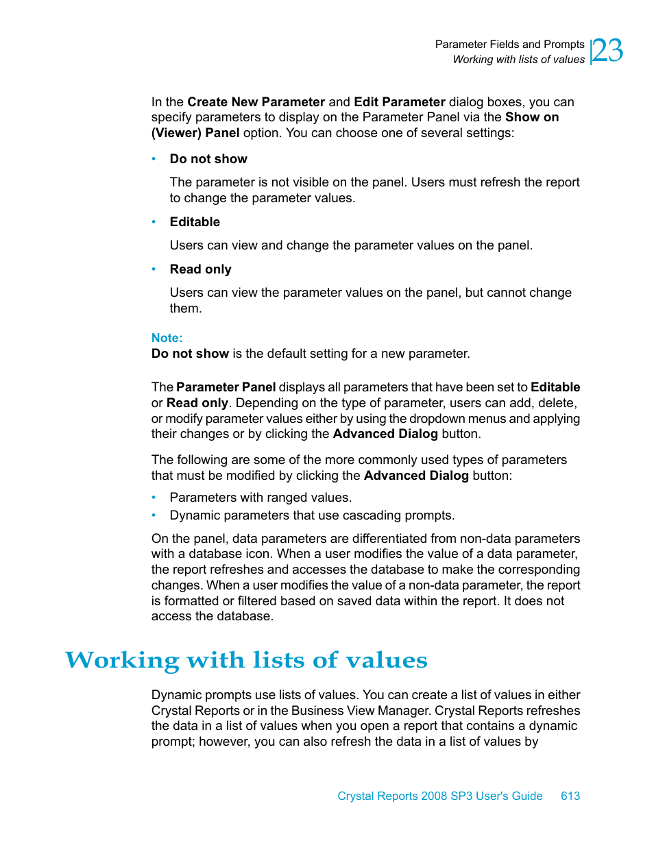 Working with lists of values | HP Intelligent Management Center Standard Software Platform User Manual | Page 613 / 814