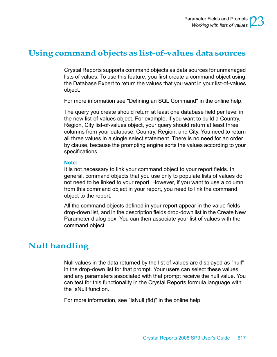 Null handling | HP Intelligent Management Center Standard Software Platform User Manual | Page 617 / 814