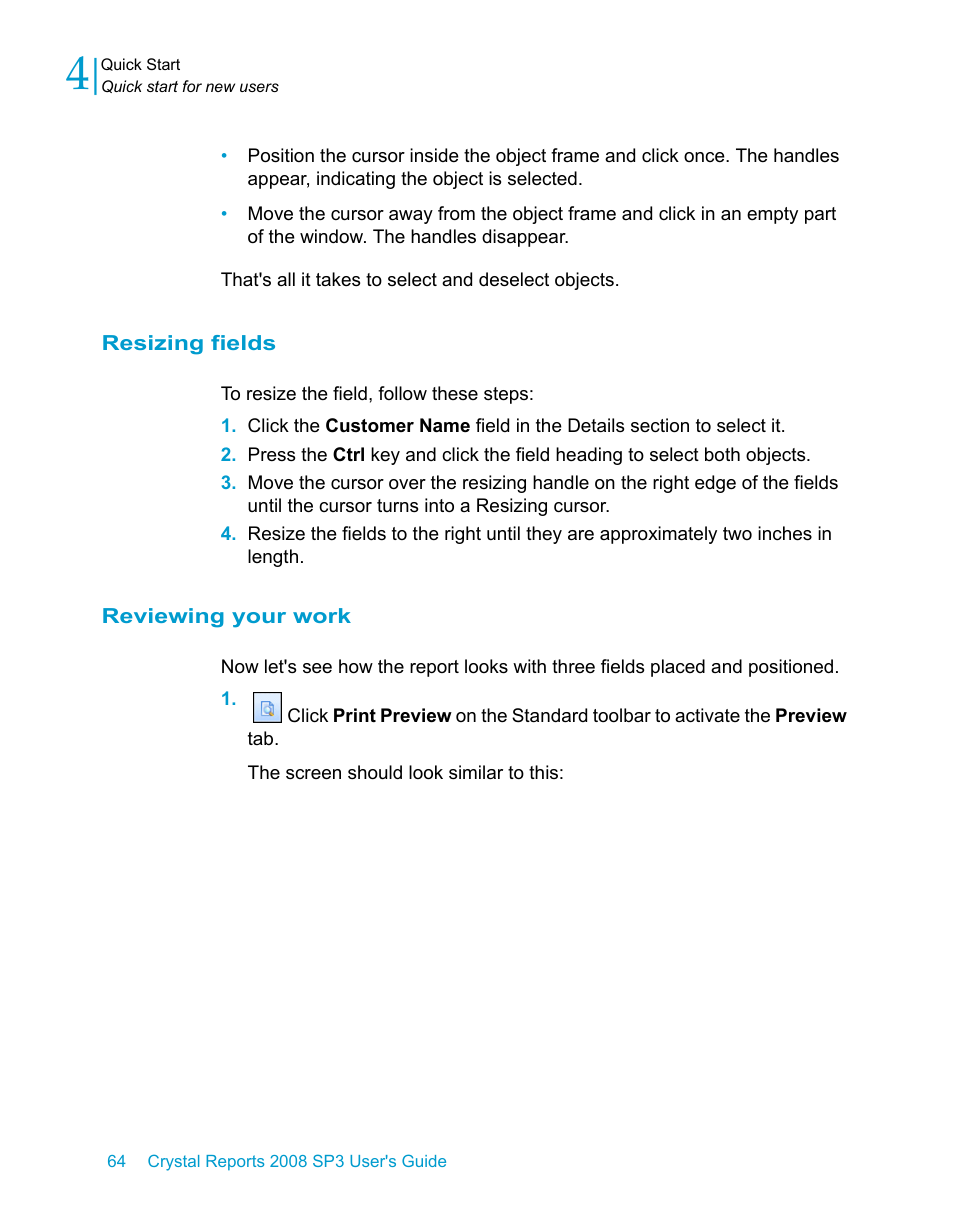 Resizing fields, Reviewing your work | HP Intelligent Management Center Standard Software Platform User Manual | Page 64 / 814