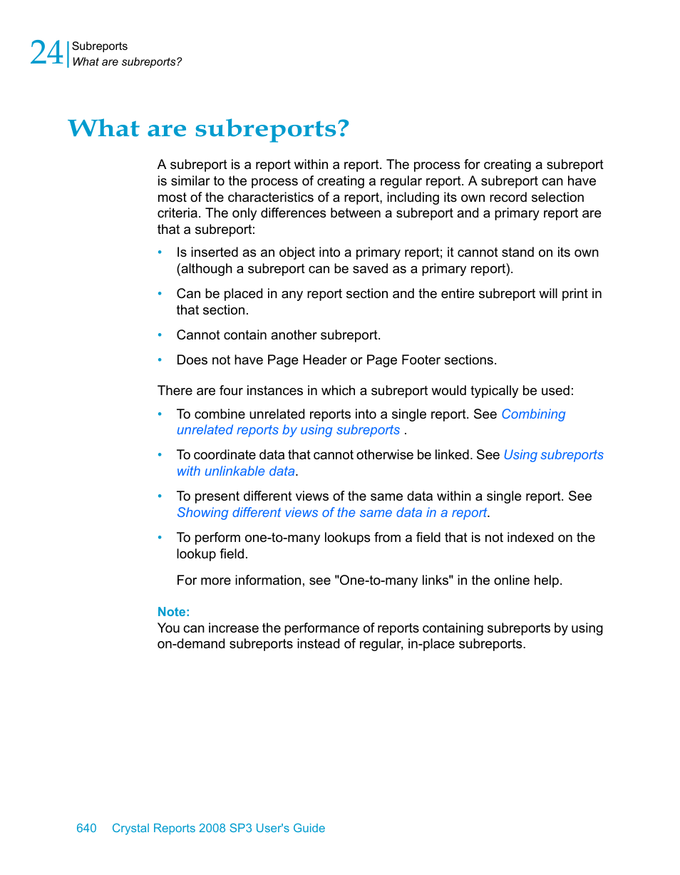 What are subreports | HP Intelligent Management Center Standard Software Platform User Manual | Page 640 / 814