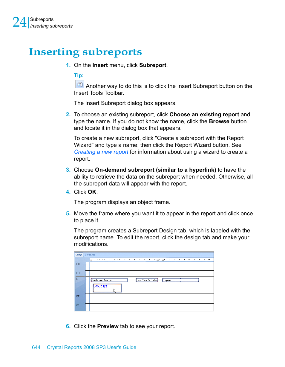 Inserting subreports | HP Intelligent Management Center Standard Software Platform User Manual | Page 644 / 814