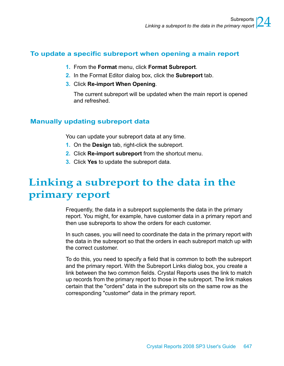 Manually updating subreport data | HP Intelligent Management Center Standard Software Platform User Manual | Page 647 / 814