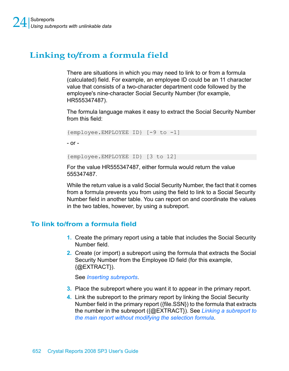 Linking to/from a formula field, To link to/from a formula field | HP Intelligent Management Center Standard Software Platform User Manual | Page 652 / 814