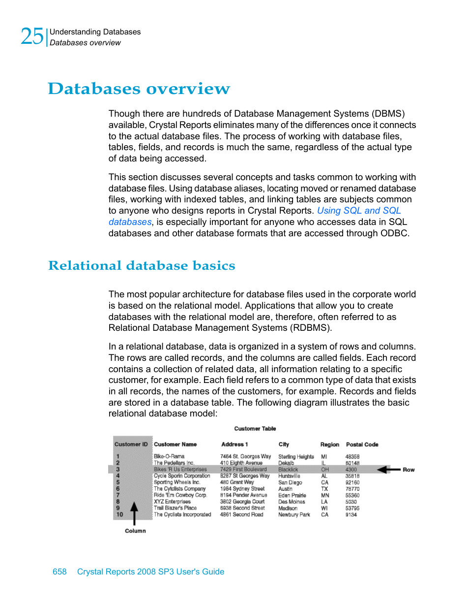 Databases overview, Relational database basics | HP Intelligent Management Center Standard Software Platform User Manual | Page 658 / 814