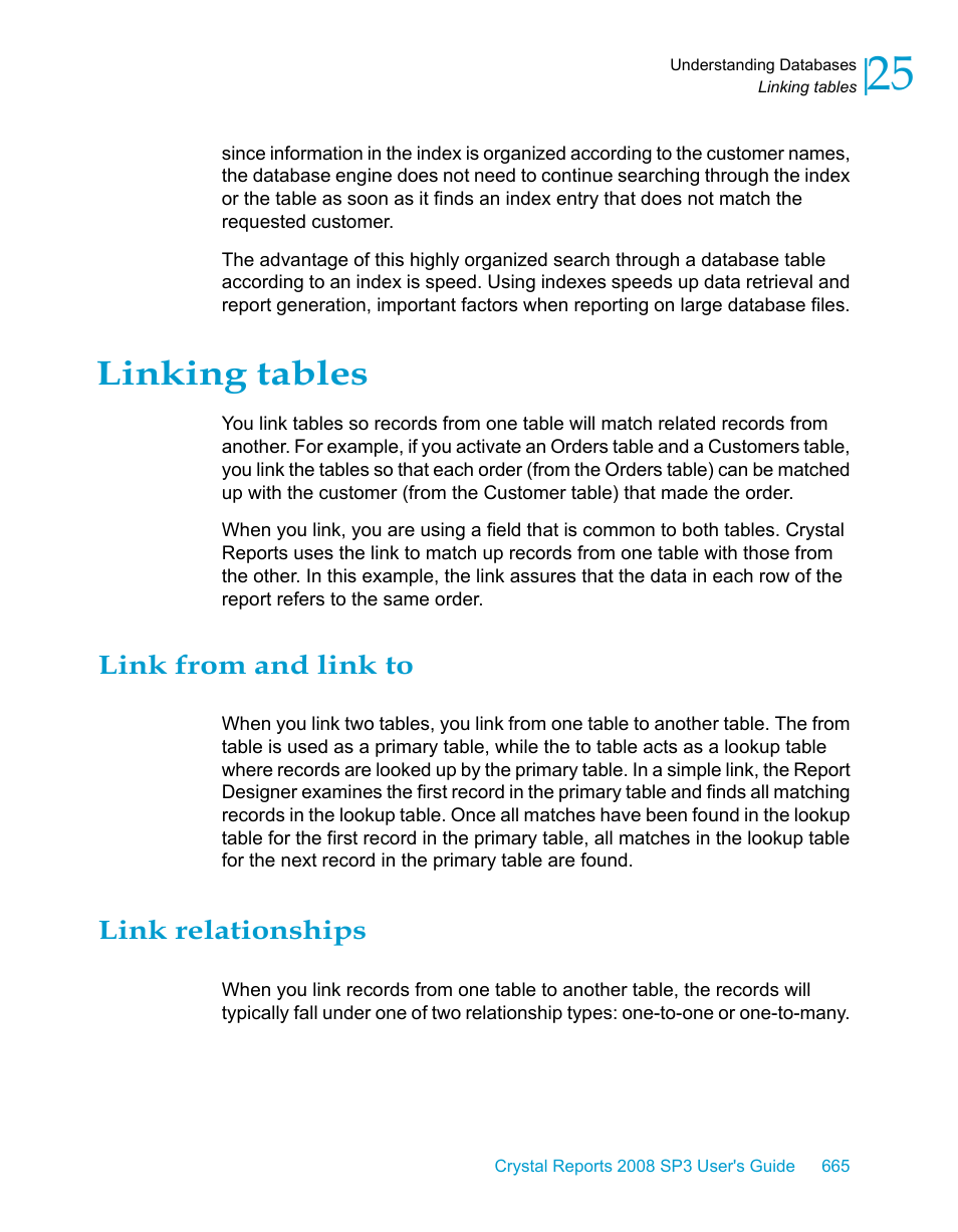 Linking tables, Link from and link to, Link relationships | HP Intelligent Management Center Standard Software Platform User Manual | Page 665 / 814