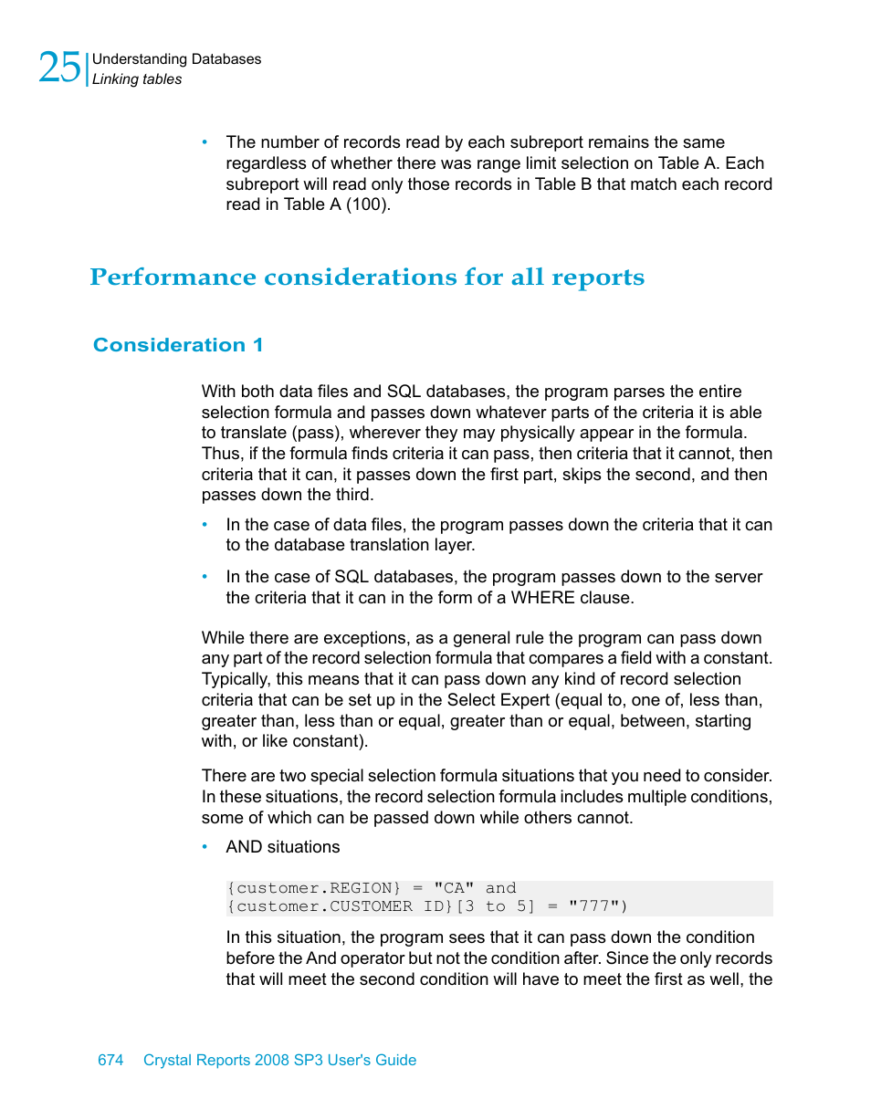 Performance considerations for all reports, Consideration 1 | HP Intelligent Management Center Standard Software Platform User Manual | Page 674 / 814