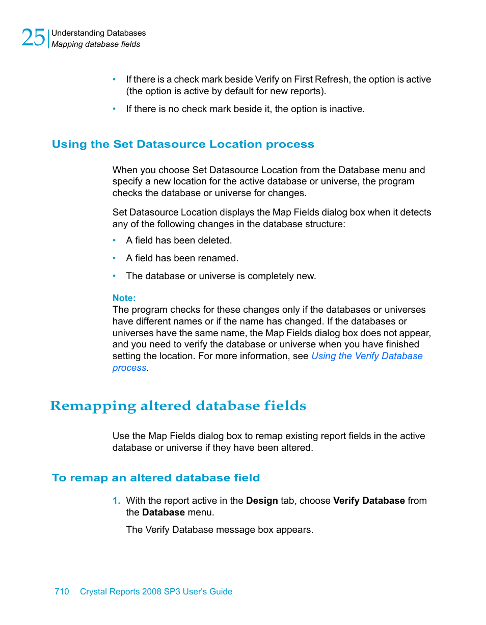 Using the set datasource location process, Remapping altered database fields, To remap an altered database field | HP Intelligent Management Center Standard Software Platform User Manual | Page 710 / 814