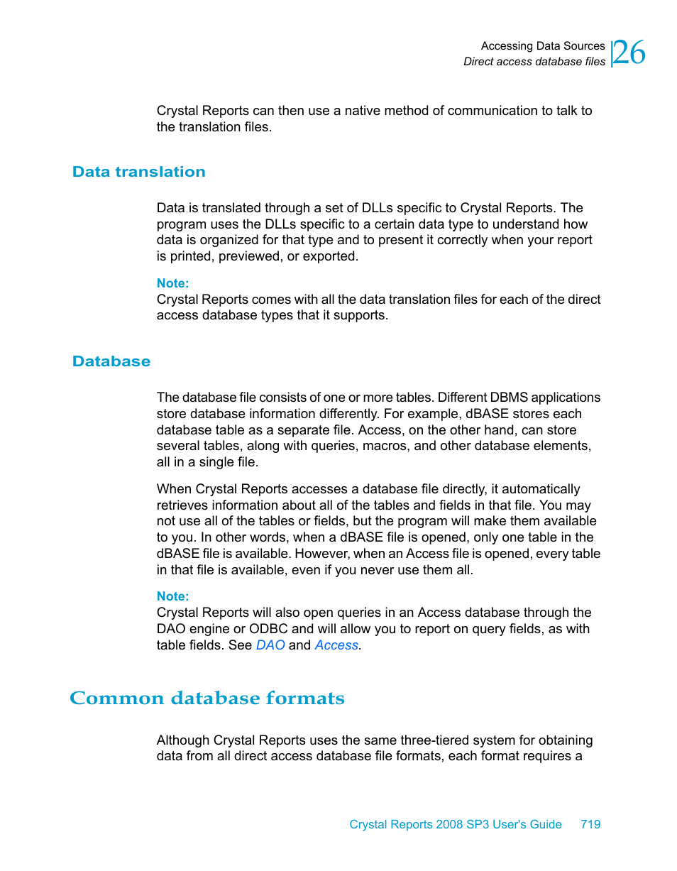 Data translation, Database, Common database formats | HP Intelligent Management Center Standard Software Platform User Manual | Page 719 / 814