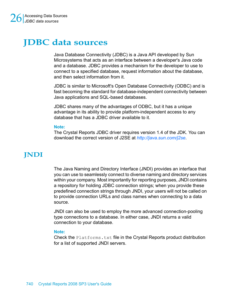 Jdbc data sources, Jndi | HP Intelligent Management Center Standard Software Platform User Manual | Page 740 / 814