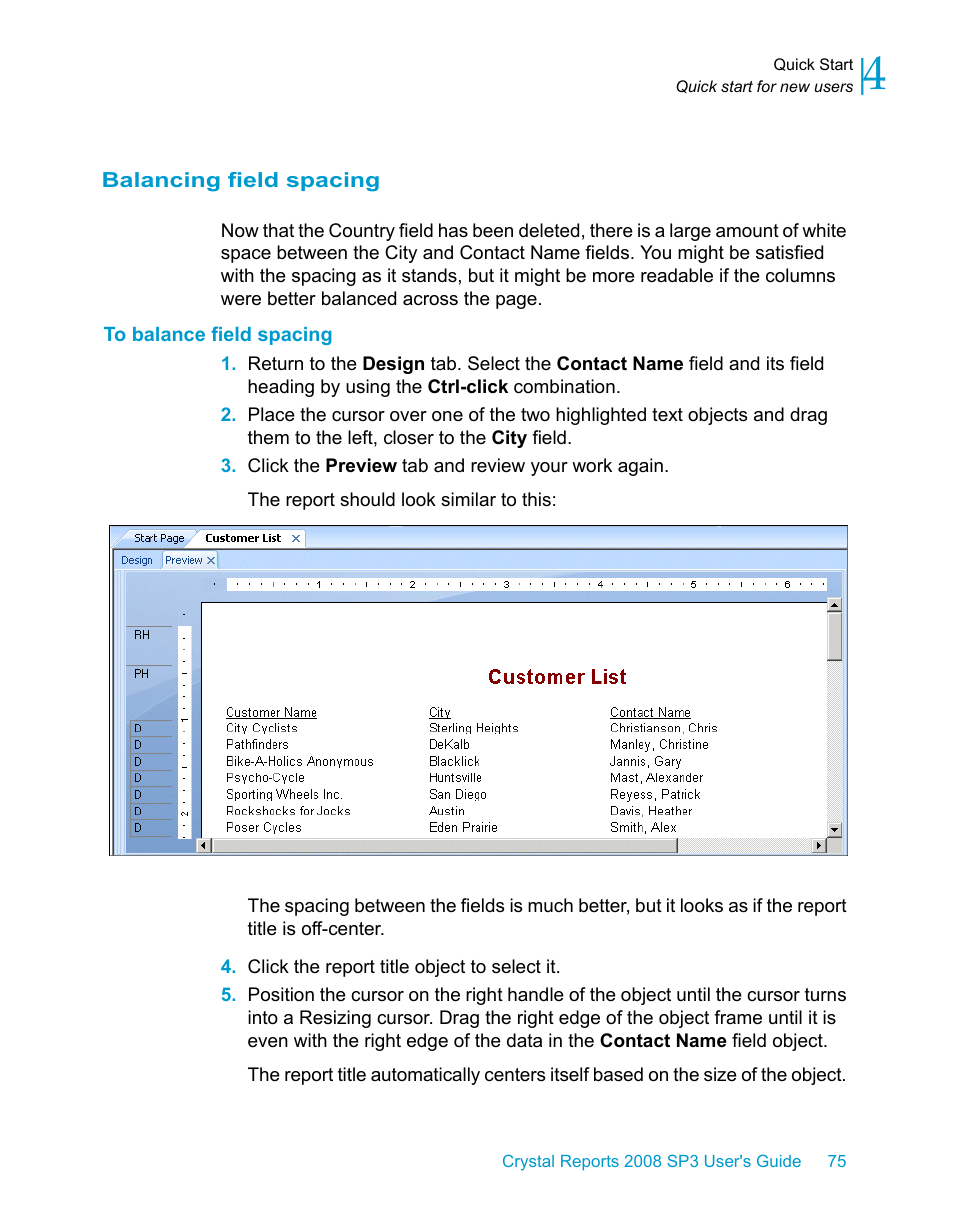 Balancing field spacing, To balance field spacing | HP Intelligent Management Center Standard Software Platform User Manual | Page 75 / 814