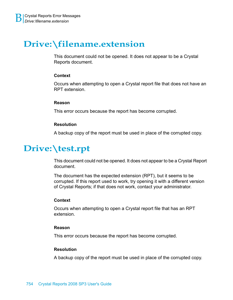 Drive:\filename.extension, Drive:\test.rpt | HP Intelligent Management Center Standard Software Platform User Manual | Page 754 / 814