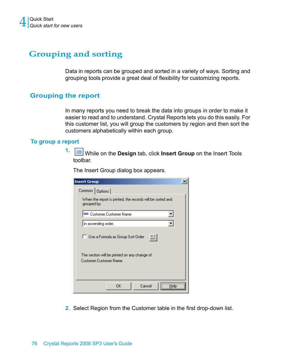 Grouping and sorting, Grouping the report, To group a report | HP Intelligent Management Center Standard Software Platform User Manual | Page 76 / 814