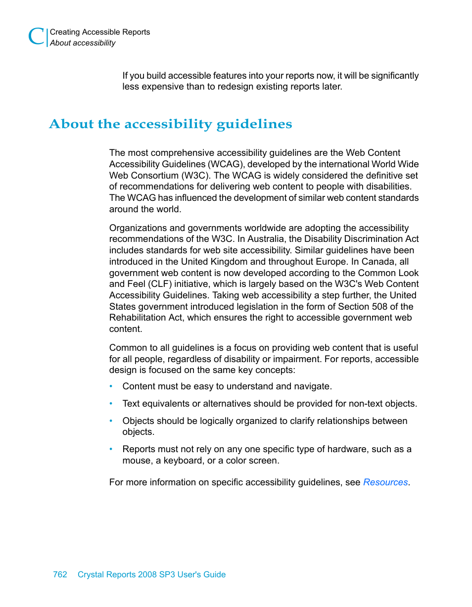 About the accessibility guidelines | HP Intelligent Management Center Standard Software Platform User Manual | Page 762 / 814