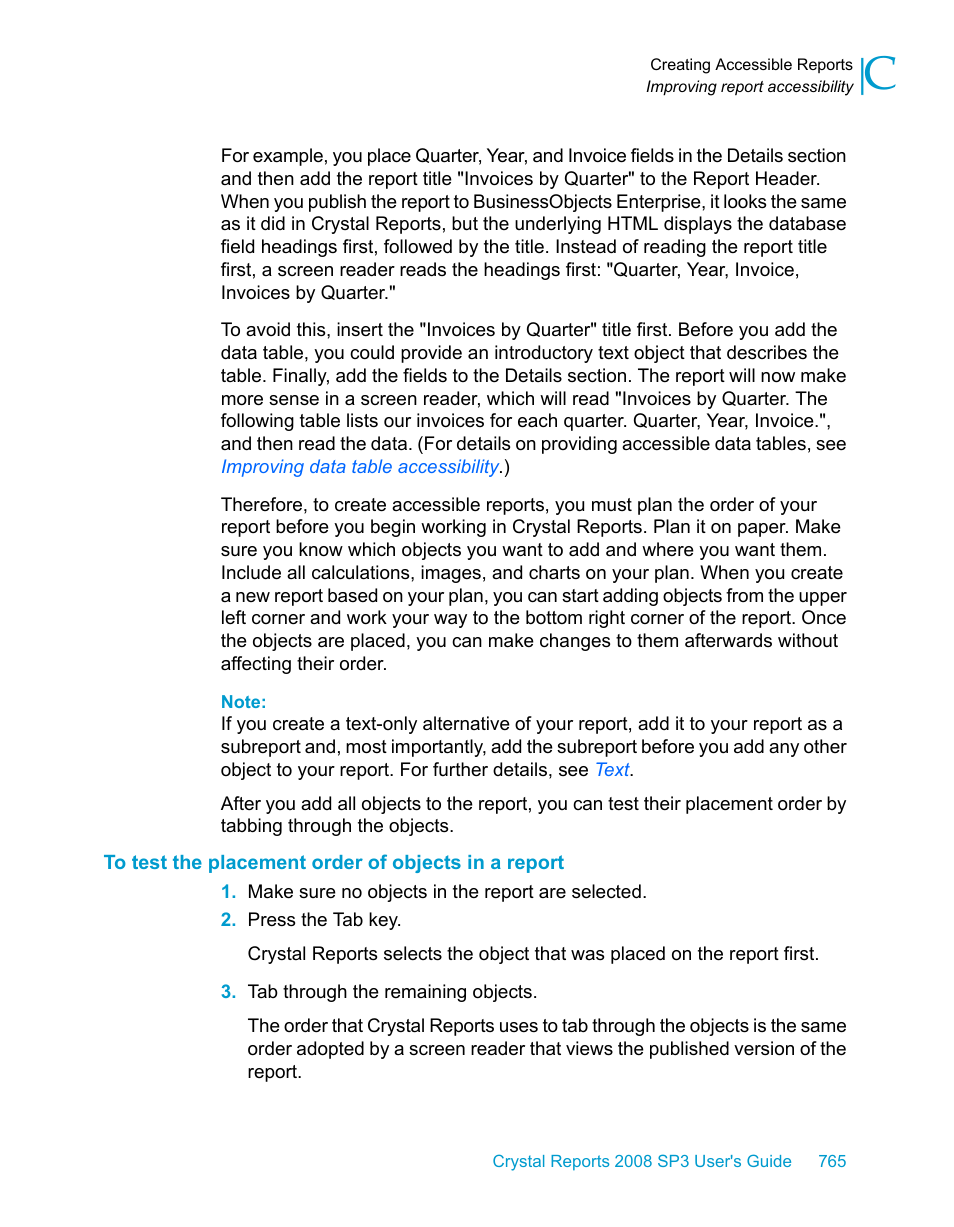 To test the placement order of objects in a report | HP Intelligent Management Center Standard Software Platform User Manual | Page 765 / 814