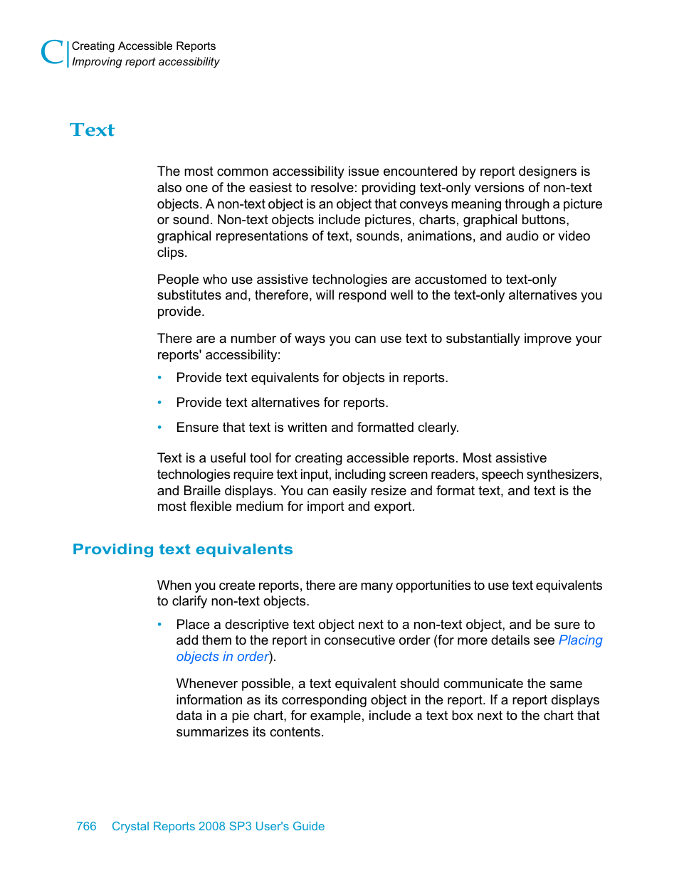 Text, Providing text equivalents | HP Intelligent Management Center Standard Software Platform User Manual | Page 766 / 814