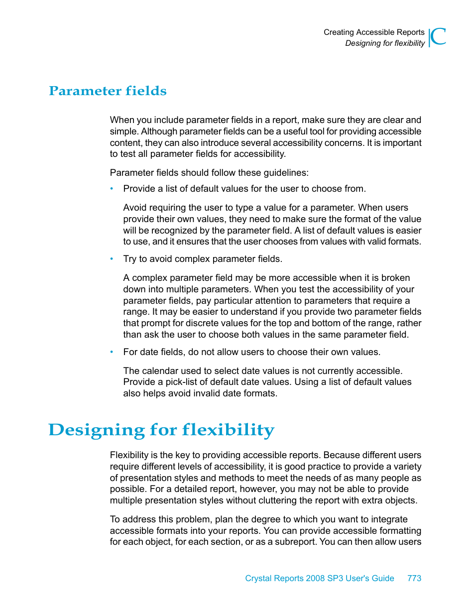 Parameter fields, Designing for flexibility | HP Intelligent Management Center Standard Software Platform User Manual | Page 773 / 814